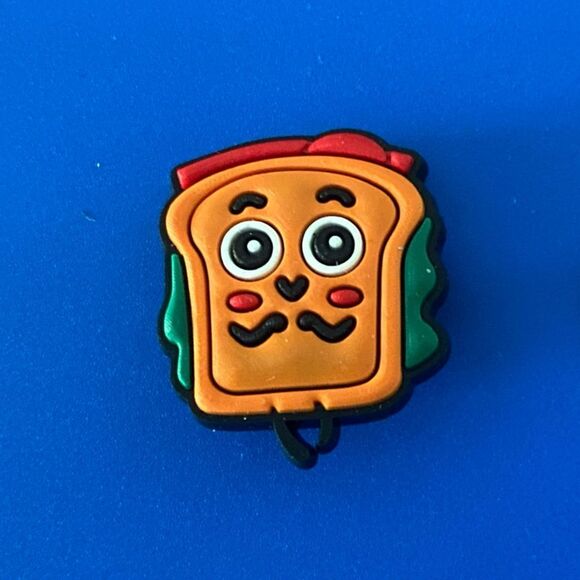 🚨 5/$10 Shoe Charms Croc Jibbitz - Sandwich w/ Mustache Face (or 10/$15) - Picture 3 of 3